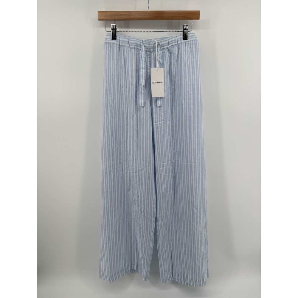 NWT Cozy Earth Pajama Pants Women's XL Striped Lightweight Coastal Cottage